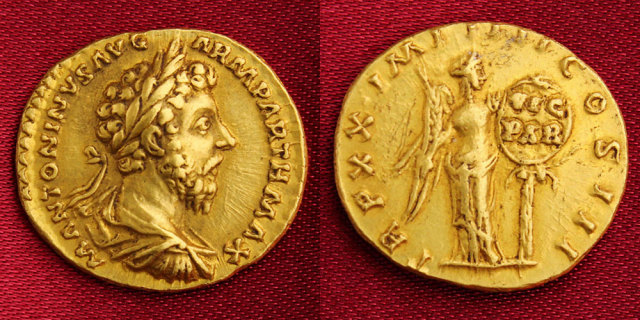 古代ローマ帝国 マルクス・アウレリウス帝/ヴィクトリー女神 対