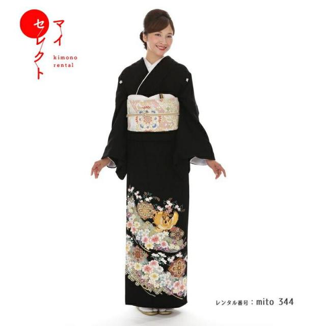 金刺繍の鳳凰が人―を祝福する―徳川の美―｜着物レンタルマイセレクト
