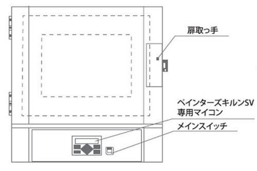 陶芸 陶芸窯 日本ヴォーグ社 横扉式電気窯 100V ペインターズキルンSV