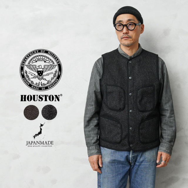 HOUSTON ヒューストン 51564 BEACH CLOTH VEST ビーチクロス ベスト 日本製