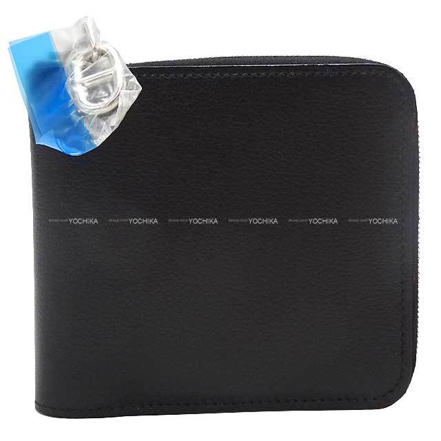 HERMES エルメス 二つ折り財布 ジップアンゴー シェーヌダンクル 黒