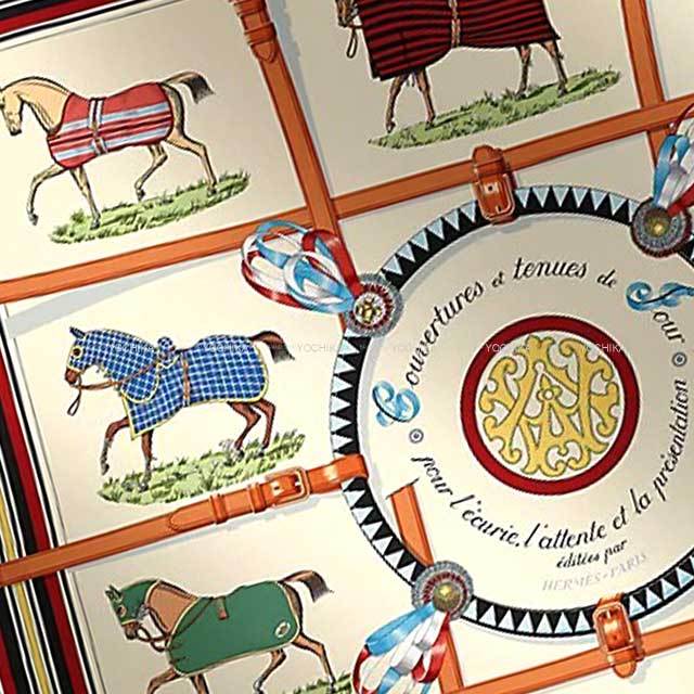 HERMES エルメス スカーフ カレ90 馬着 Couvertures et Tenues シルク