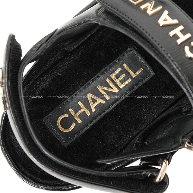 CHANEL シャネル サンダル スポーツ ココマーク マトラッセ 黒