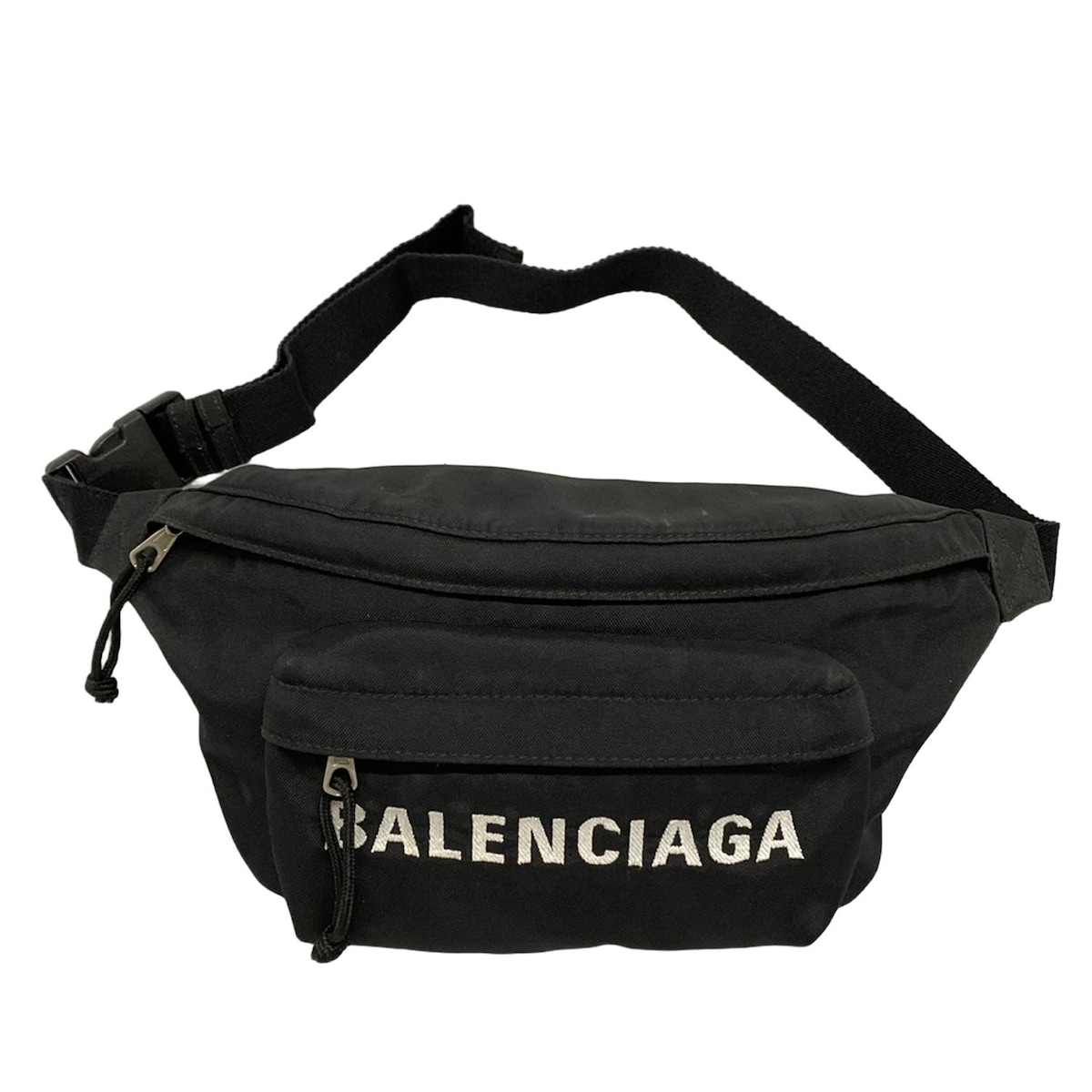 バレンシアガ/ウエストポーチ/ウィール ベルトバッグS/黒/ナイロン