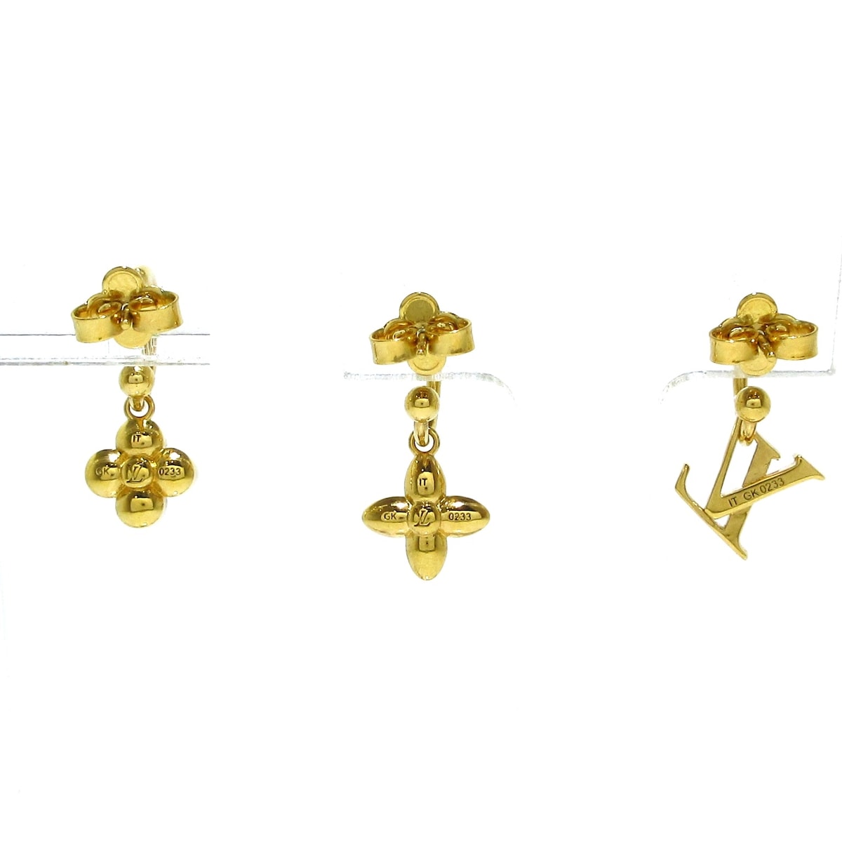 ルイヴィトン/ピアス/ブックル ドレイユ・LV フローラグラム セット3