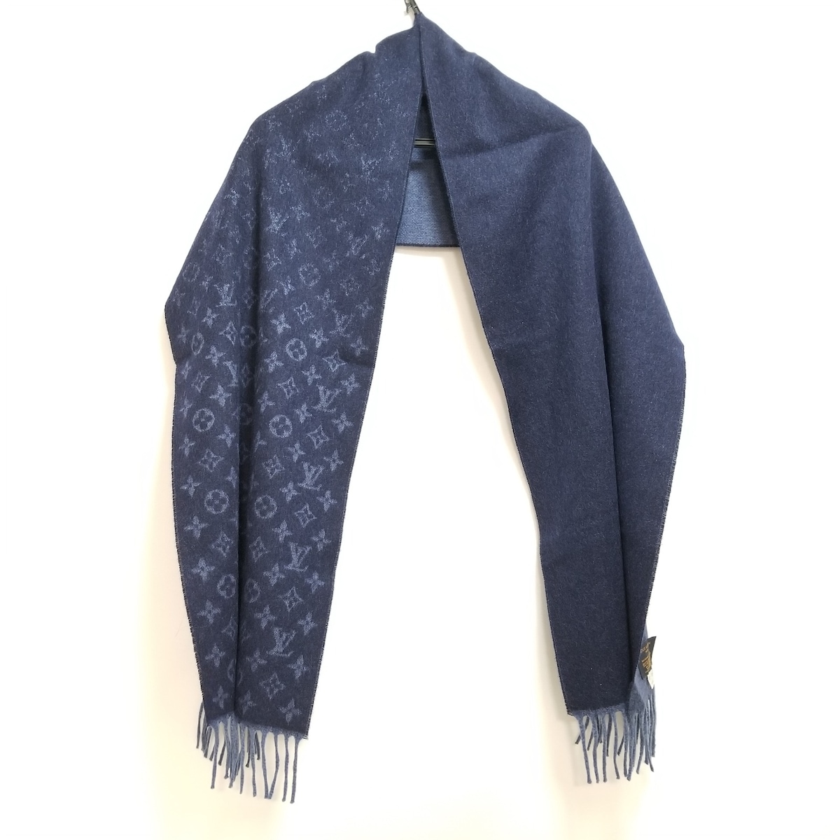 ルイヴィトン/マフラー/ブルーマリーヌ/サイズ：□幅 ⇒ 200cm □マチ