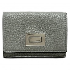 フェンディ/3つ折り財布/ズッカ柄/カーキ×ダークブラウン×ブラウン