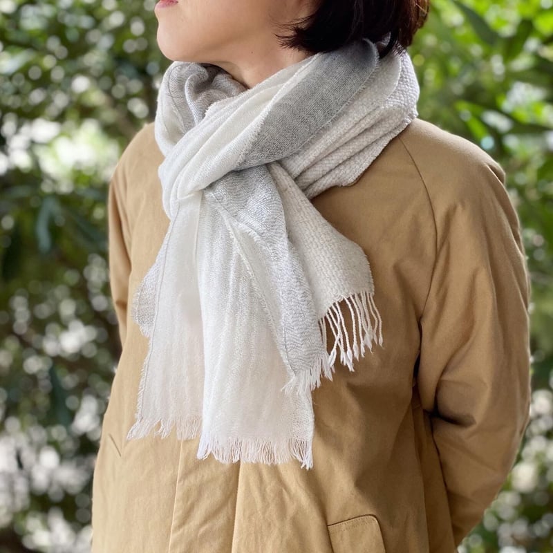 ウール/アルパカ/カシミヤのふたまたストール | COOVA ONLINE SHOP