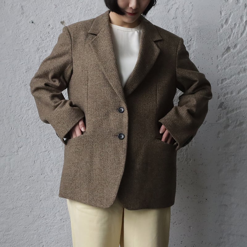 ànuke herringbone wool jacket (beige) | nii-B