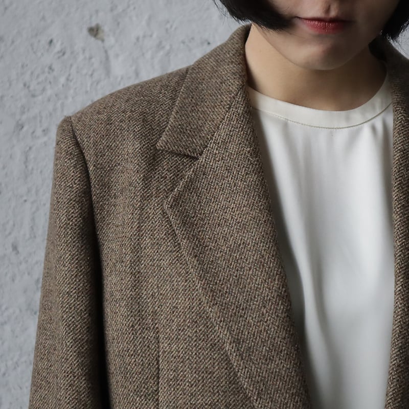 ànuke herringbone wool jacket (beige) | nii-B