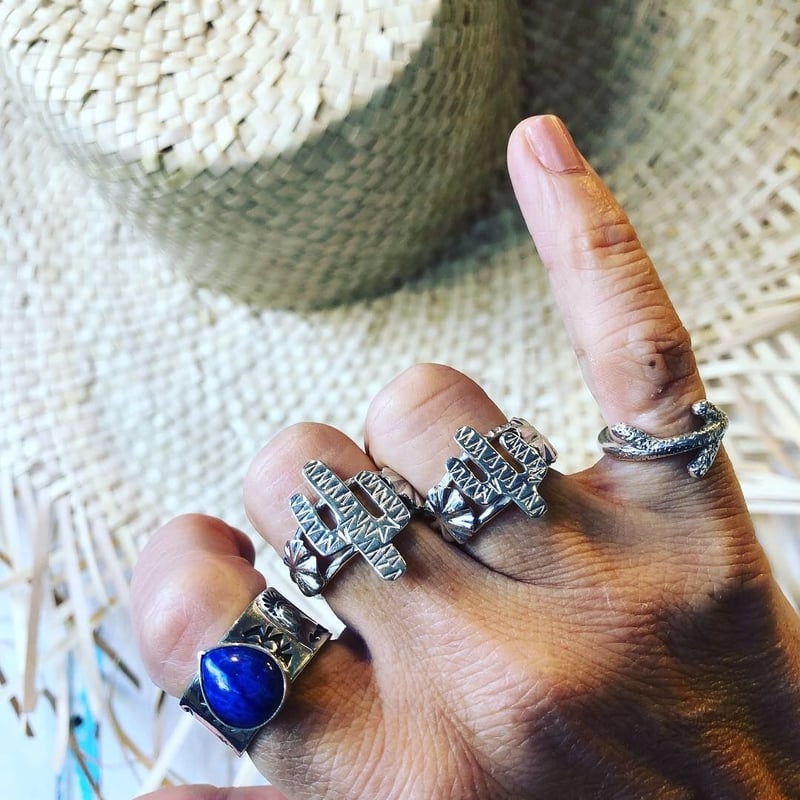ラピスラズリ ネイティヴ スタンプ リング 925シルバー | Voyage