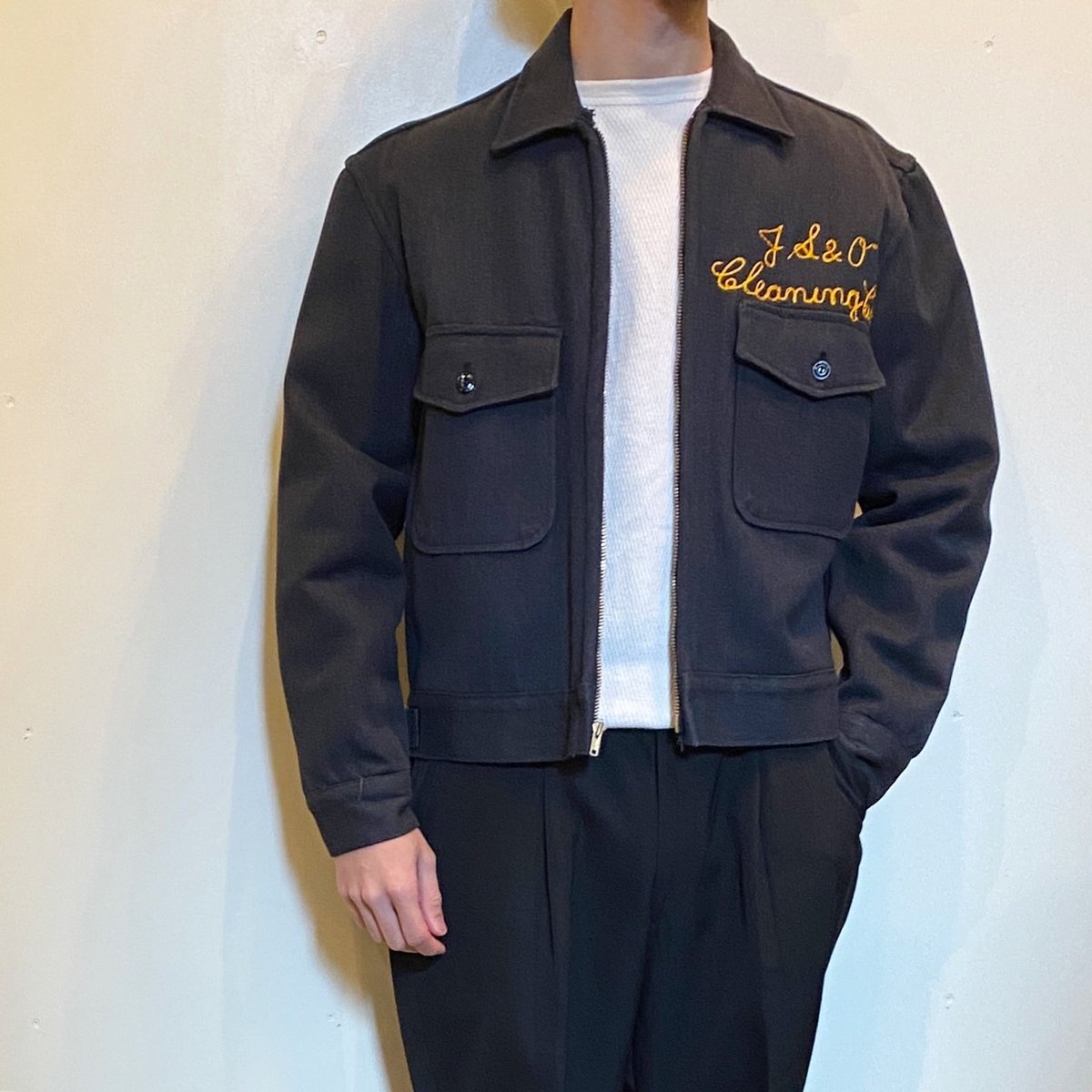 1950's〜 Unknown Black Whipcord Work Jacket | Un