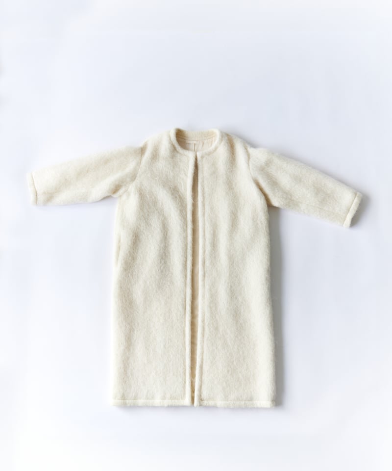 M-［medium］モヘアシャギーロングコート Holly / オフホワイト | days