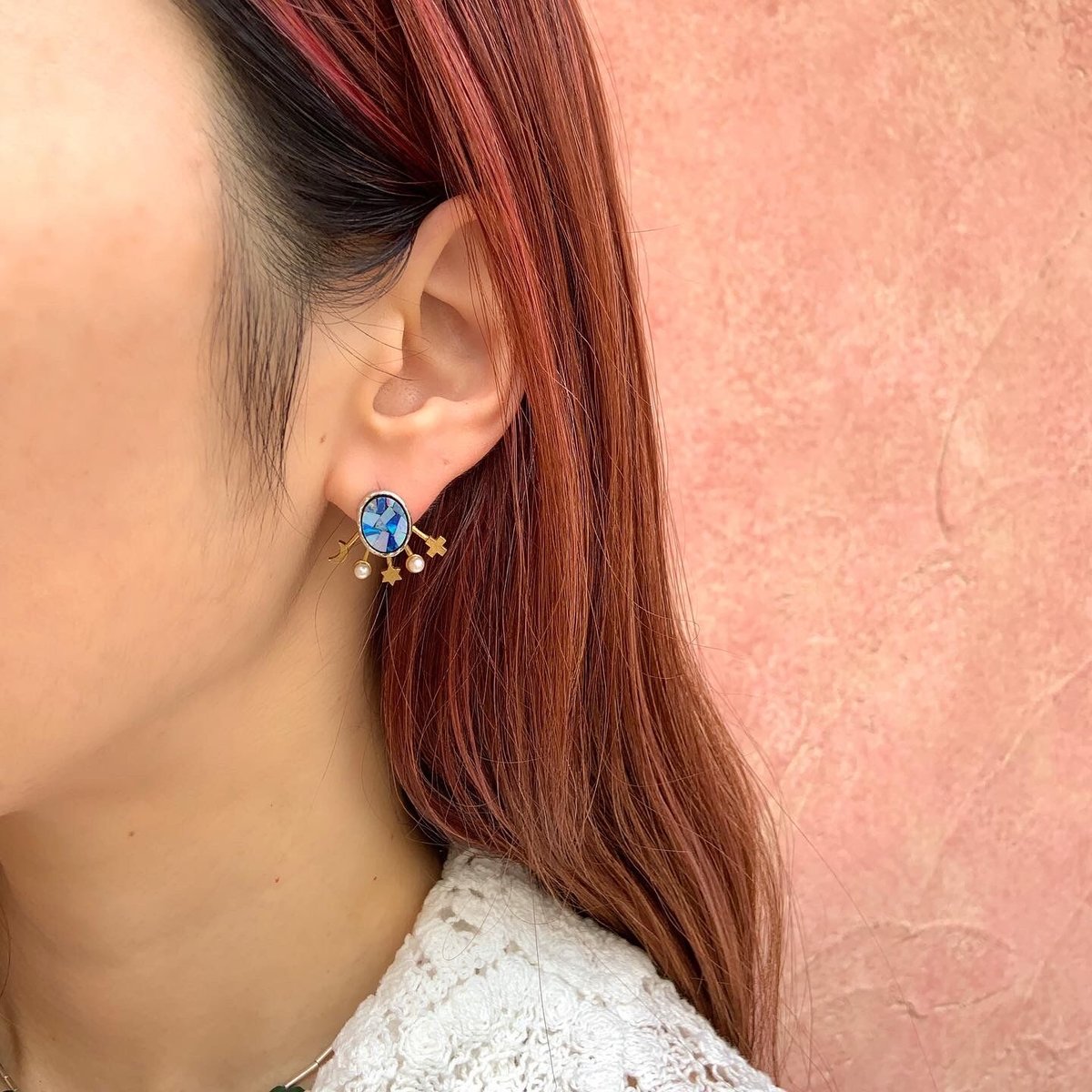 Mosaic opal pierce (Set) | nananbijouxxx