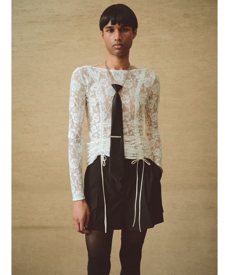 chain tie - black | KISHIDAMIKI