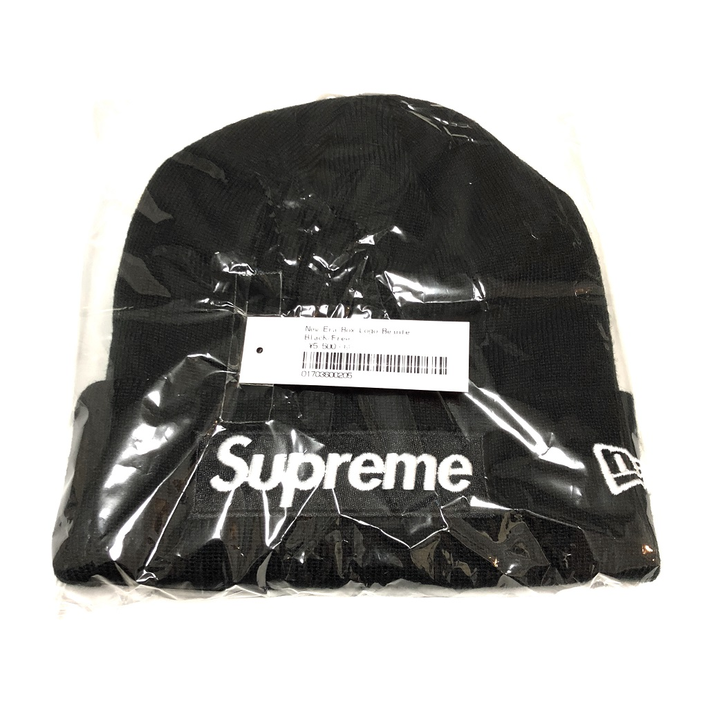 Supreme New Era Box Logo Beanie Black 18AW その2