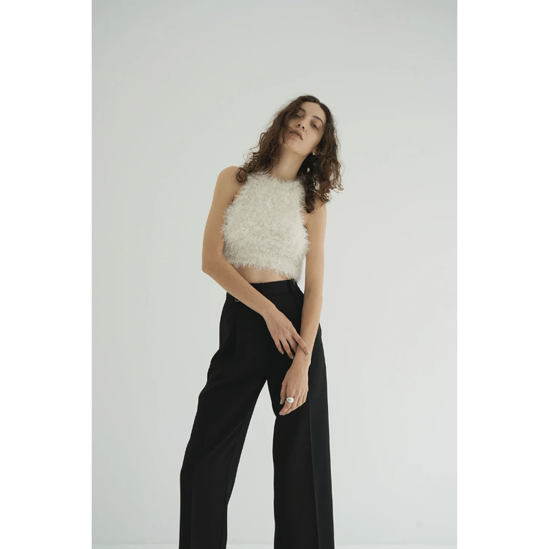 CLANE クラネ “SHAGGY AMERICAN SLEEVE KNIT TOPS” シャ