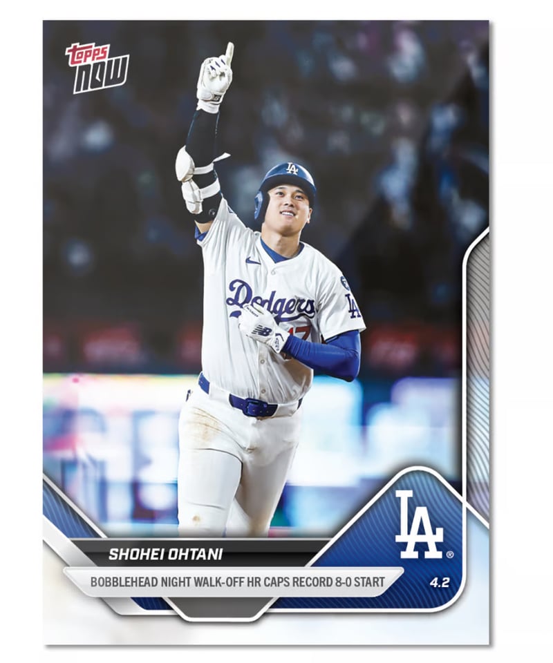 2025 topps now 大谷翔平 ボブルヘッドナイト walk-off ホームラン 今季