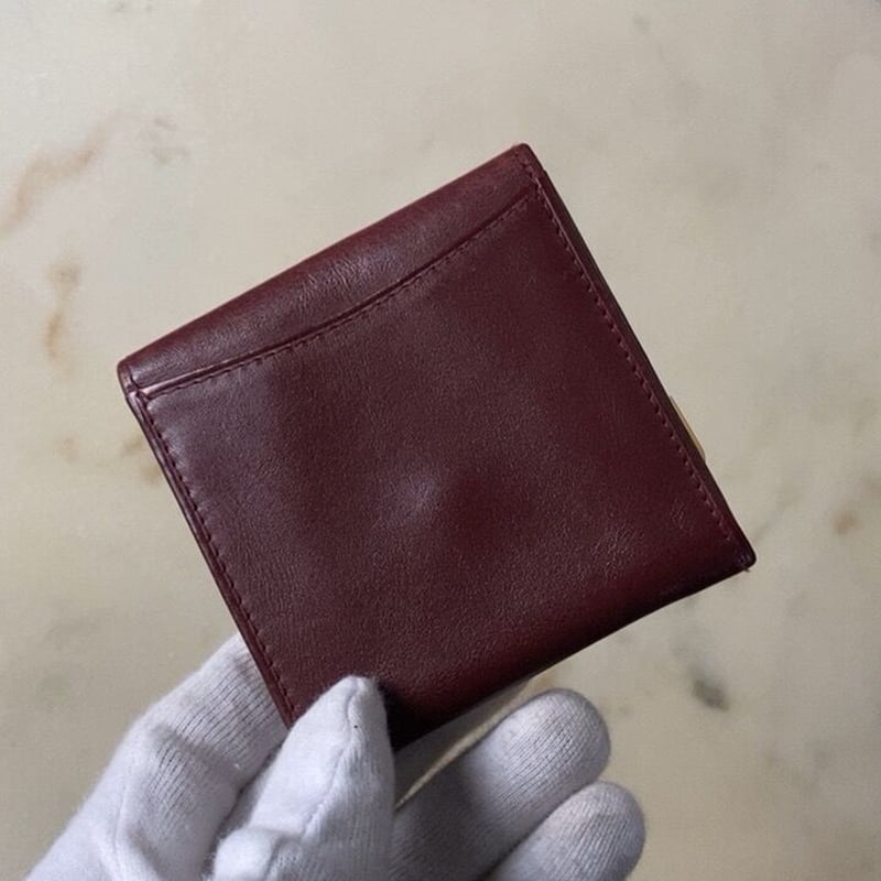 Cartier カルティエ マストライン フラップ型ミニコインケース マスト