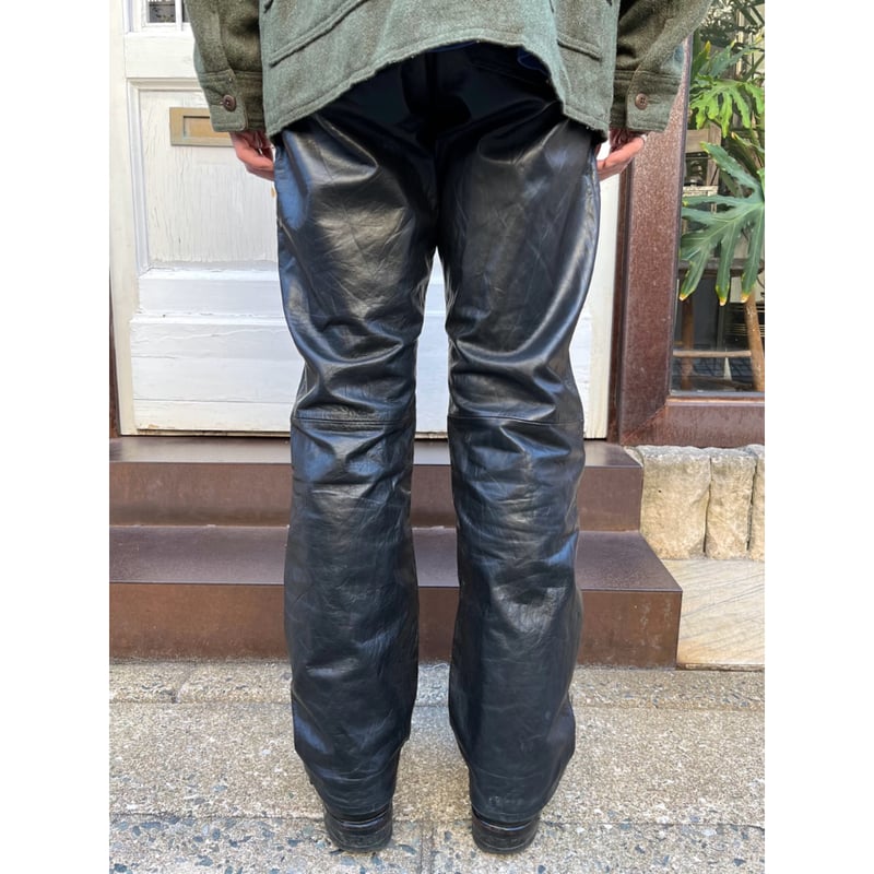 00s GAP LEATHER PANTS Size W35L32→W34L31 | KORDS