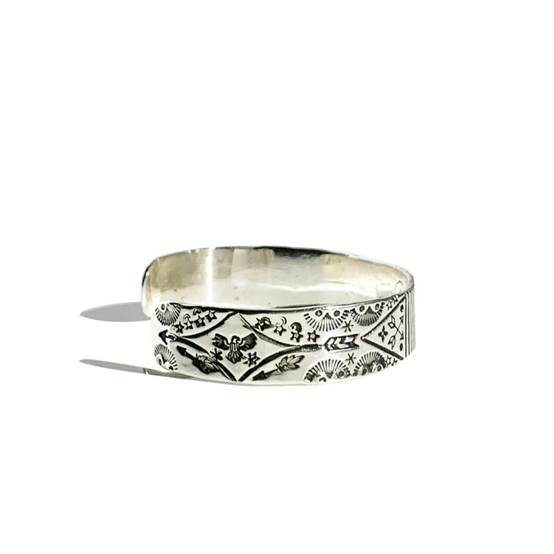 ERICKA NICOLAS BEGAY【Silver Navajo Flat Stamp B