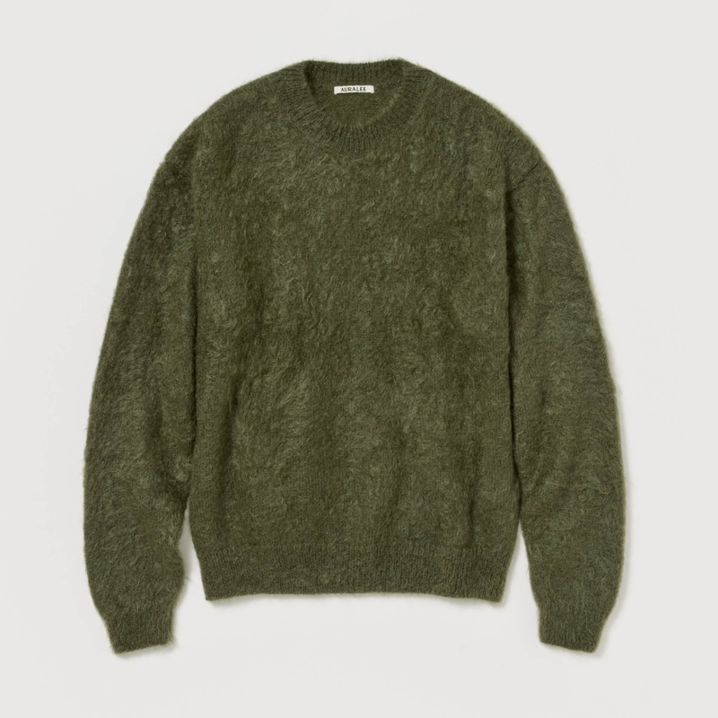 AURALEE BRUSHED SUPER KID MOHAIR KNIT P/O | Les