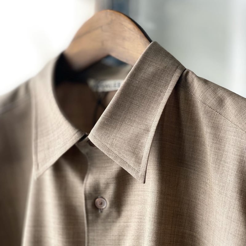 AURALEE SUPER FINE TROPICAL WOOL SHIRT | Less