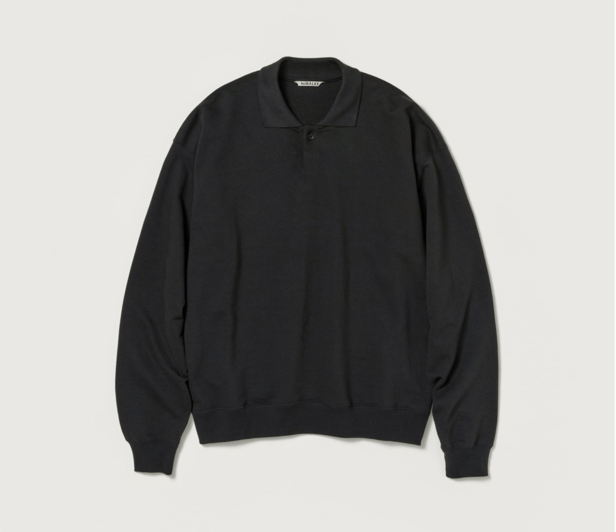 AURALEE PIMA LIGHT SWEAT POLO | Less Higashikawa