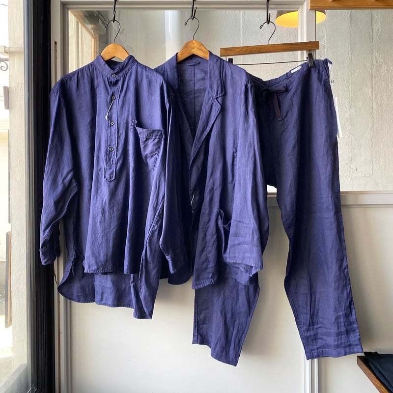 COMOLI リネンWクロス プルオーバーシャツ | Less Higashikawa
