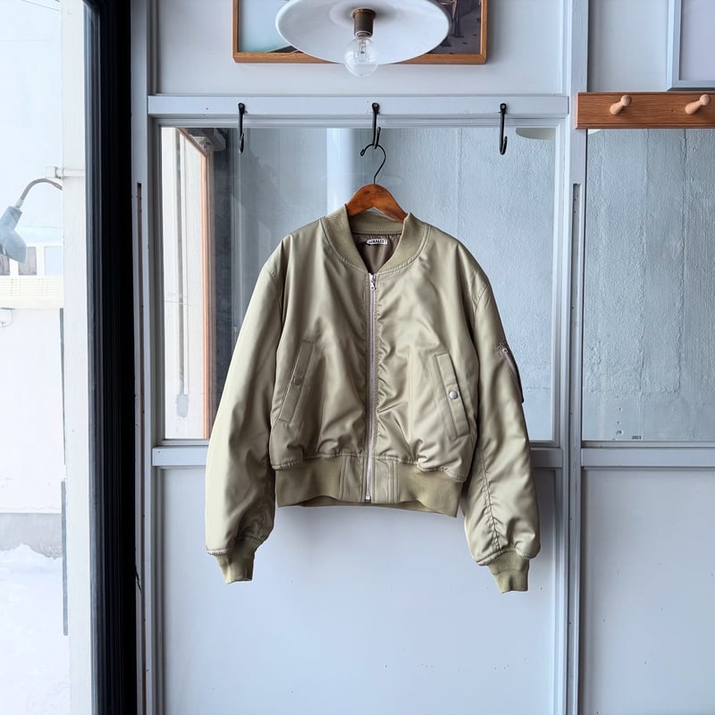 AURALEE HIGH DENSITY SILK TWILL FLIGHT BLOUSON