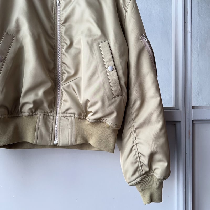 AURALEE HIGH DENSITY SILK TWILL FLIGHT BLOUSON