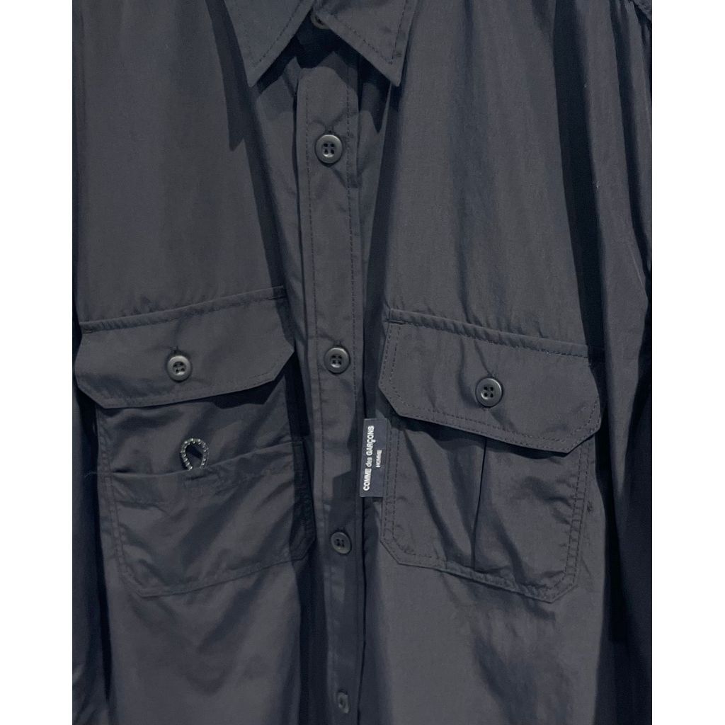 COMME des GARCONS HOMME シャツ ナイロンタイプライター BLACK |