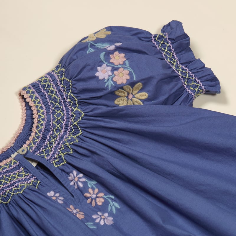 Apolina VERNA SMOCK DRESS - AZUL | Baby Style LAB