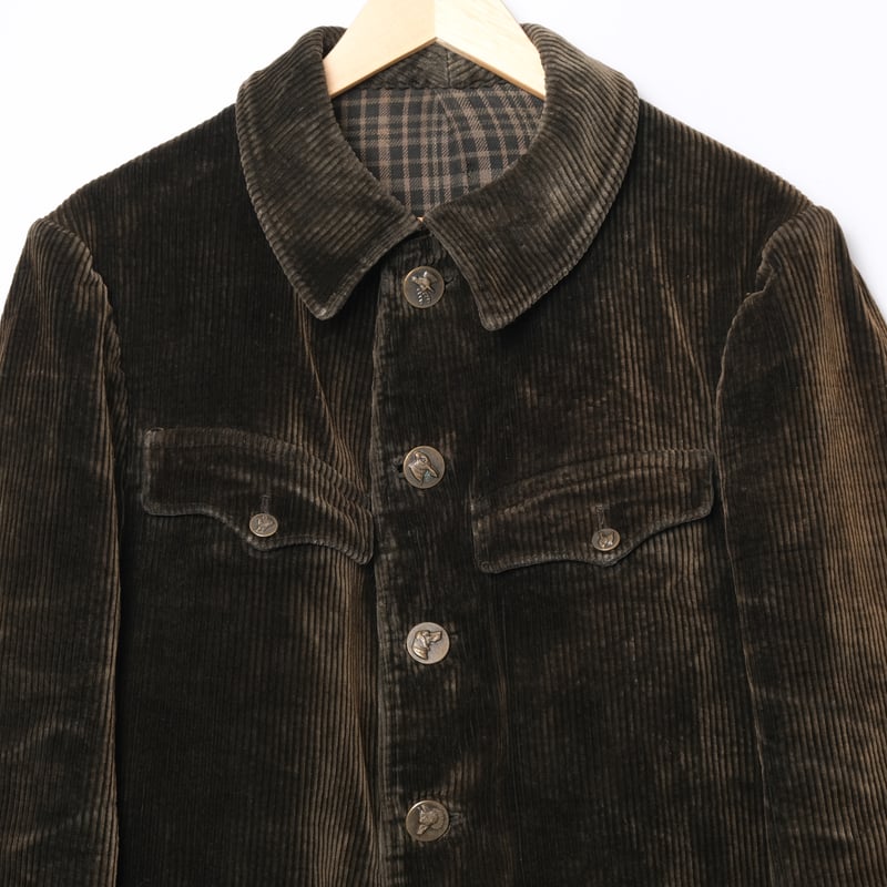 30-40s France Vintage Corduroy Hunting Jacket |