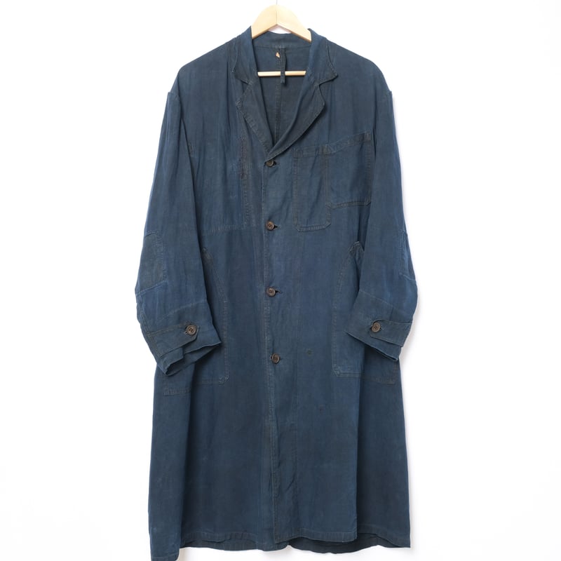 30-40s France Vintage Indigo Linen Maquignon
