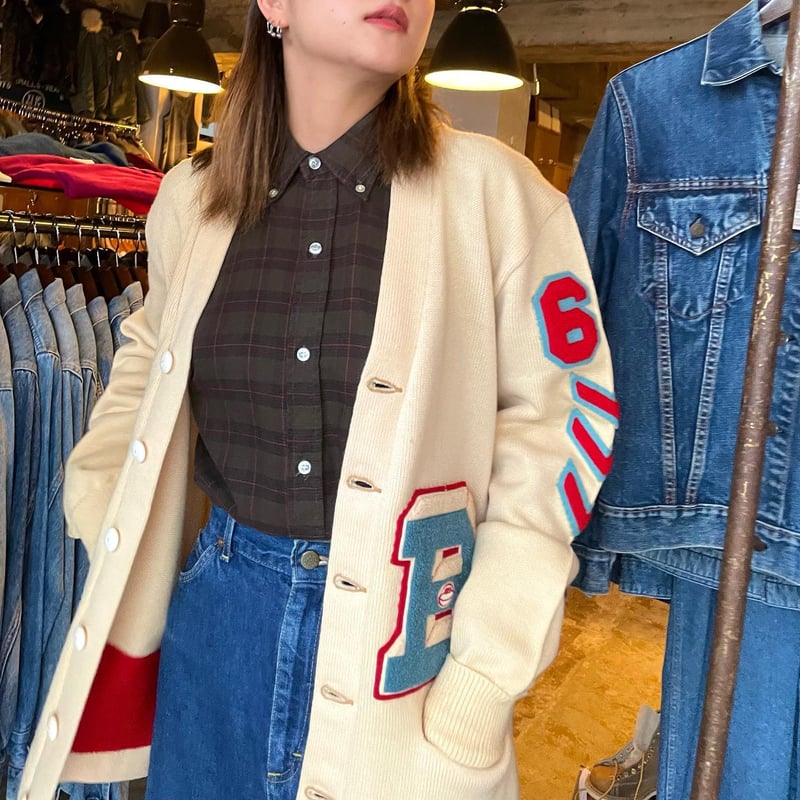 60s Dehen Vintage Lettered Cardigan レタードカーディガン