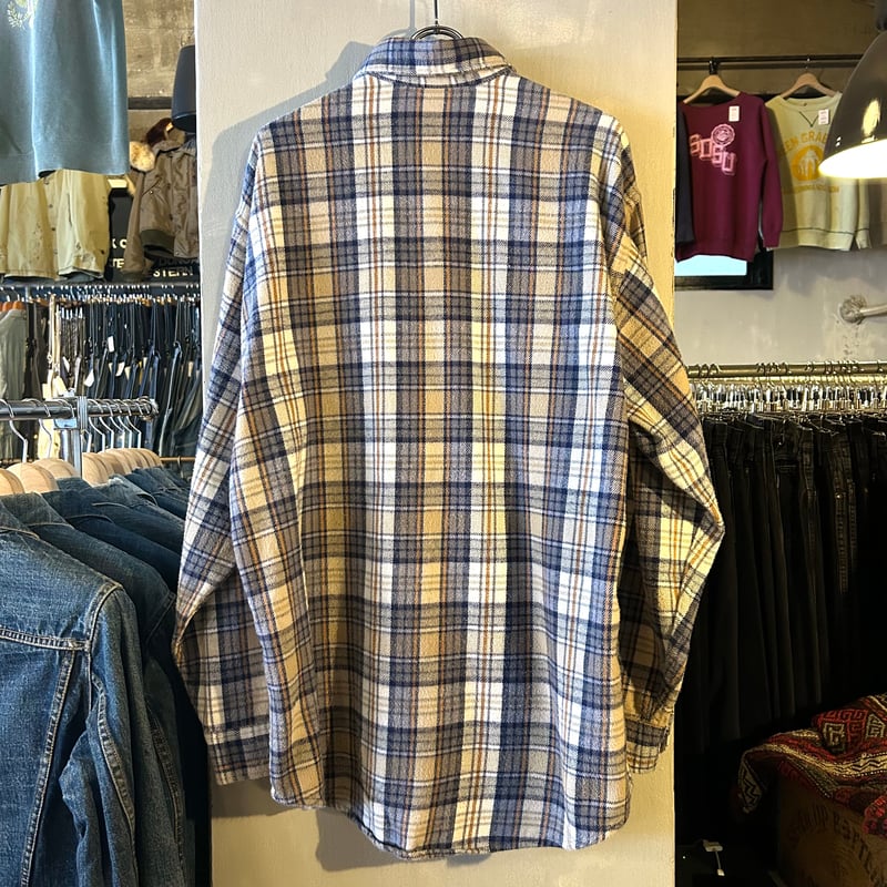 80s ST JOHN'S BAY L/S ネルシャツ USA製 Size XL セントジョン
