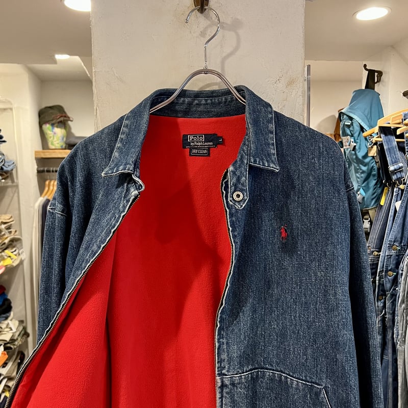 90s Polo Ralph Lauren スウィングトップ ラルフローレン デニム地 L U