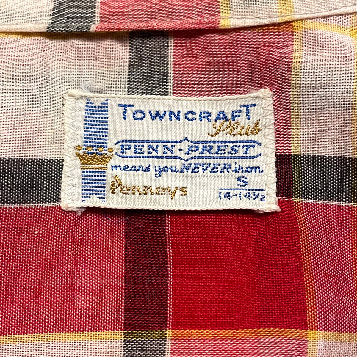 60s TOWNCRAFT Vintage S/S Shirt Size S ボックスシルエッ