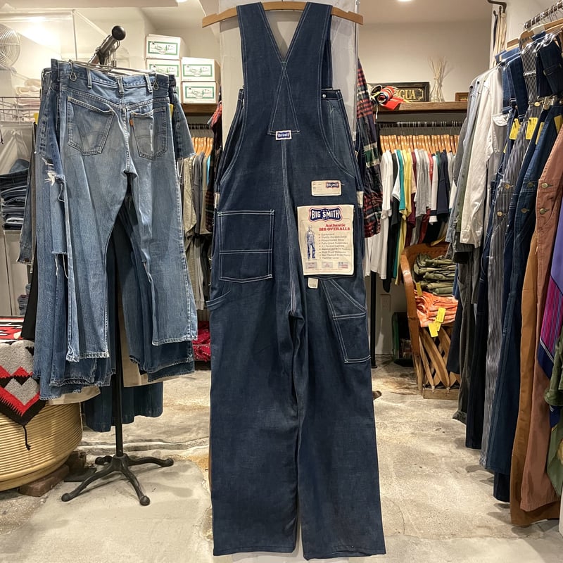 70s BIG SMITH デニムオーバーオール DEAD STOCK USA製 70年代 ビ
