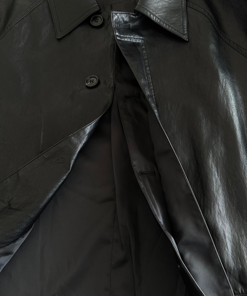 faux leather half coat | ok.soon