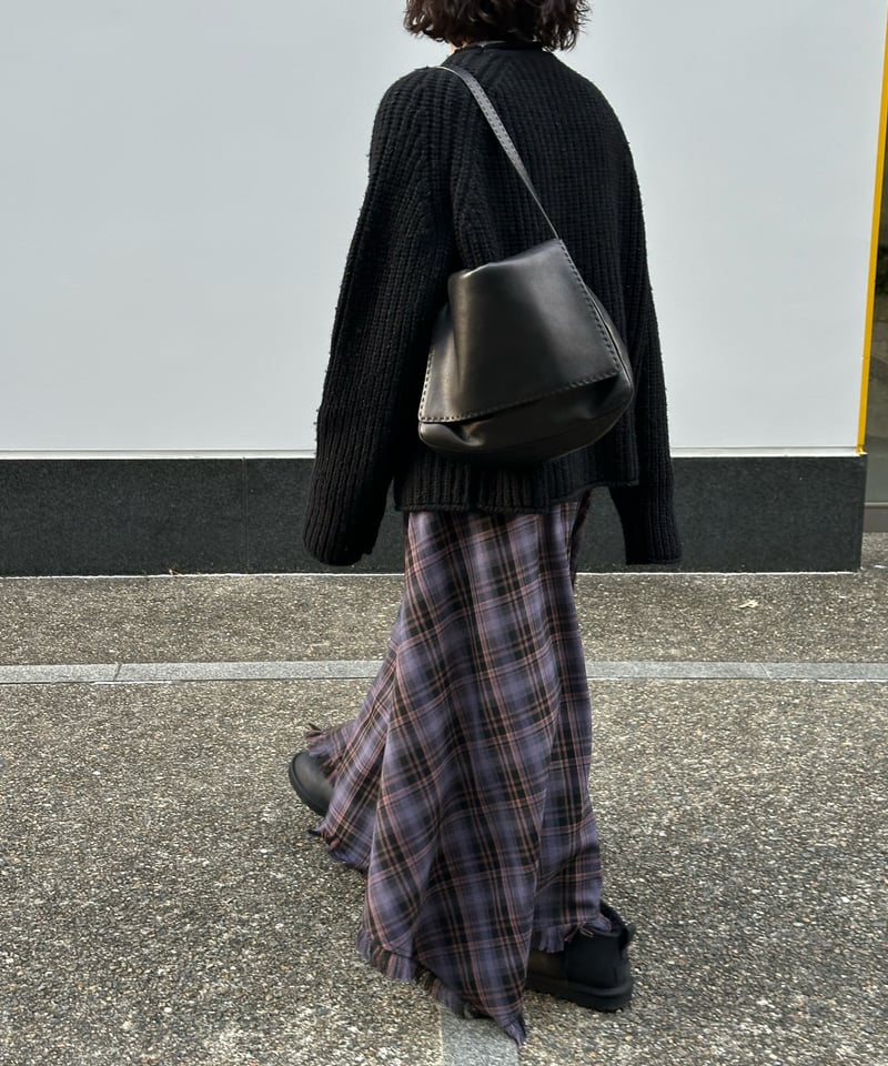 tartan check long skirt | ok.soon