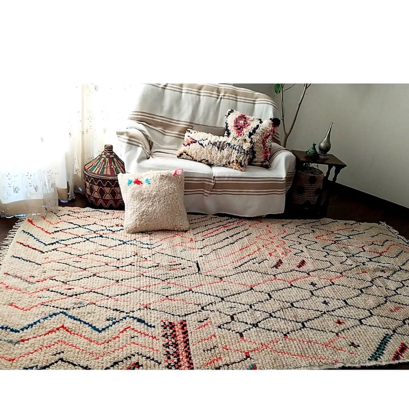 モロッコ ラグ rug アジラル ベニワレン 幾何学模様 | Boawid