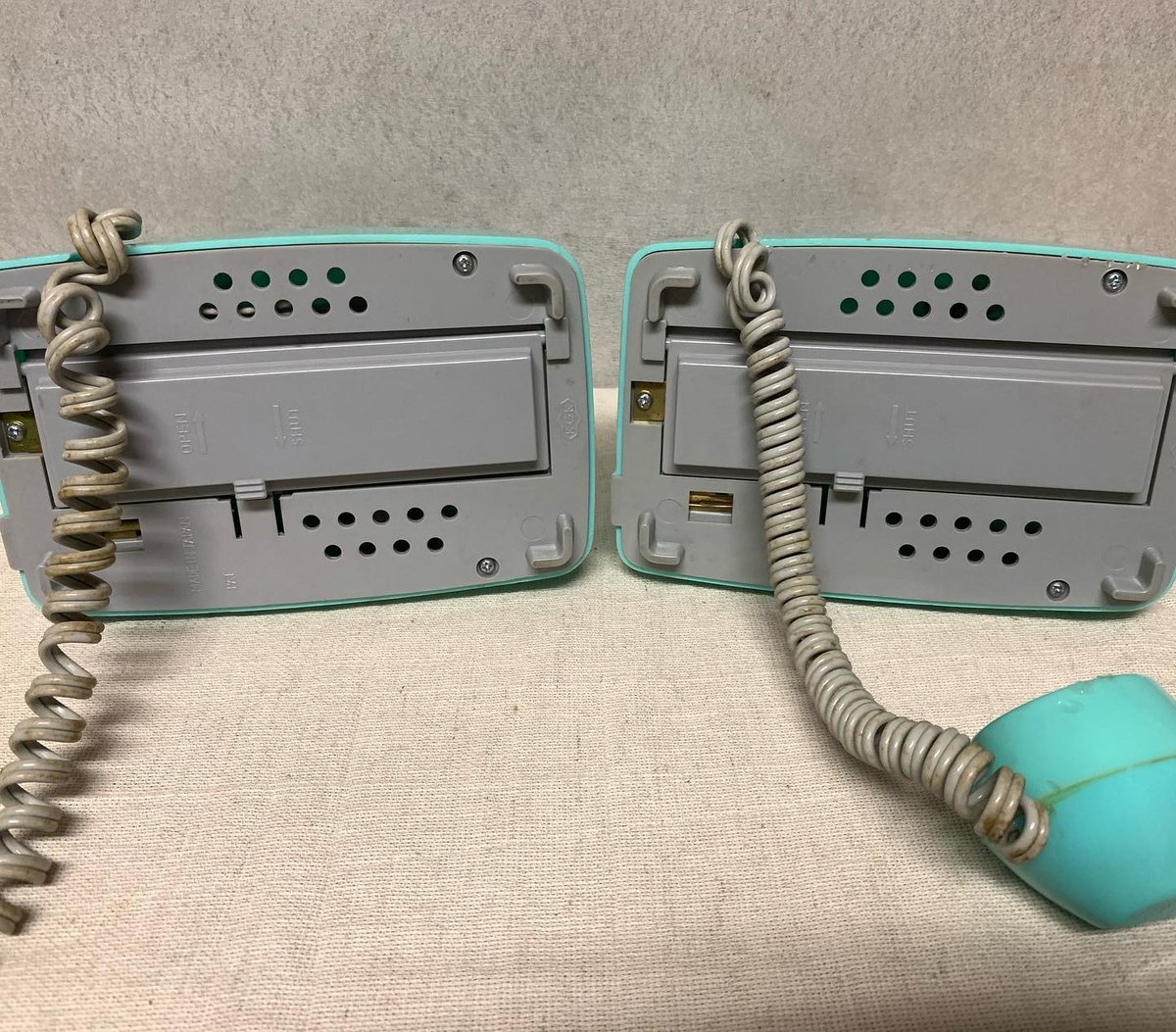 古い手動式電話機 ヴィンテージ ディスプレイ用 古い手動式電話機