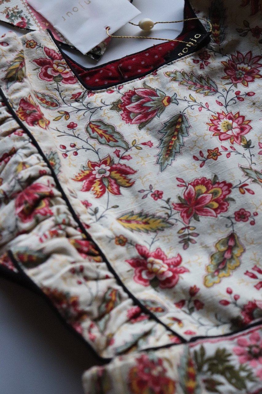 Bonjour Apron dress Aline print / black lt can