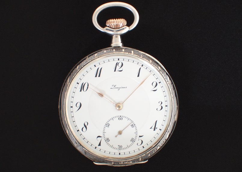 AX-24A ロンジン LONGINES ニエロケース Cal.19.25 懐中時計 | ア