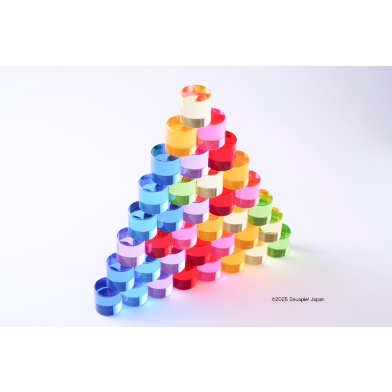 BAUSPIEL 】ルーセントシリンダー 64pcs ※木製トレー付き 【在庫あり