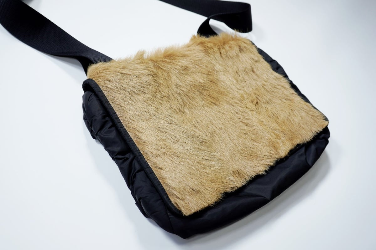 Early 00s【PRADA SPORT】Kid fur docking nylon sho