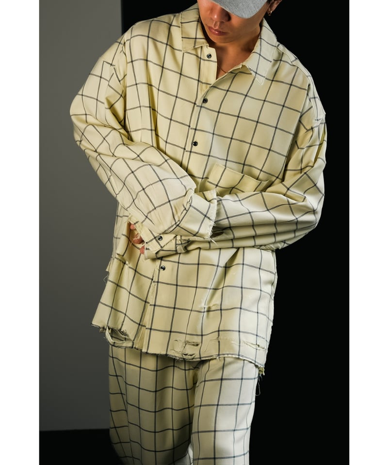 ANCELLM RAYON CHECK CRASH LS SHIRT | MusterWerk