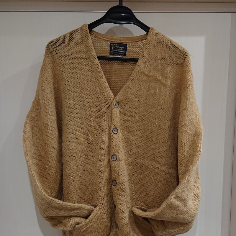 SEARS premiere COLLECTION 60s モヘアカーディガン L 中古品